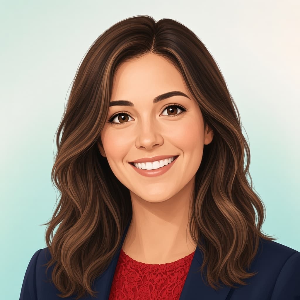 Illustrated portrait of Emily, Chartech's AI assistant